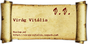 Virág Vitália névjegykártya
