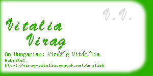 vitalia virag business card